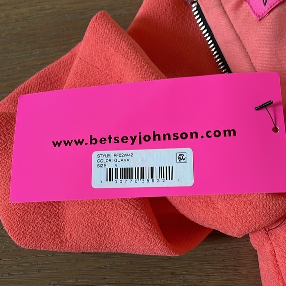 Betsey Johnson Orange/Coral Sheath Dress Size 4 NWT - Picture 12 of 13